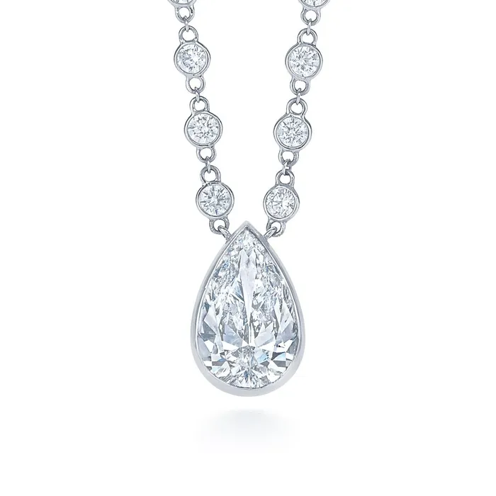 Necklaces Bezel Set 350 Carats Natural Earth Mined Diamond Pendant Necklace White Gold 14K GB Necklaces Bezel Set 350 Carats Natural Earth Mined Diamond Pendant Necklace White Gold 14K GB
