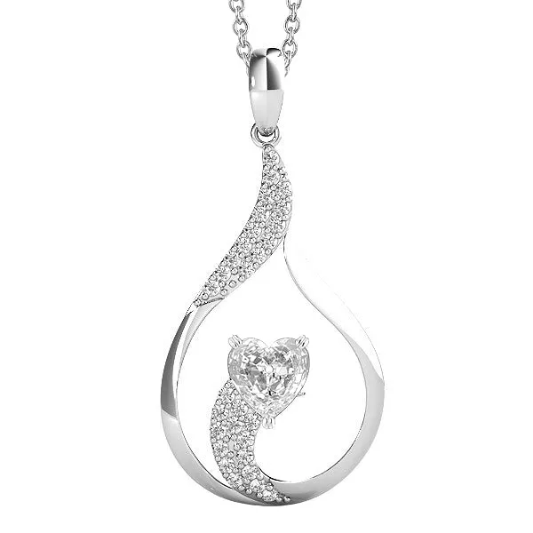 Necklaces HarryChadEntcom Gold Natural Earth Mined Diamond Pendant Round Heart Old Miner Double Prong Set 2 Carats Necklaces HarryChadEntcom Gold Natural Earth Mined Diamond Pendant Round Heart Old Miner Double Prong Set 2 Carats