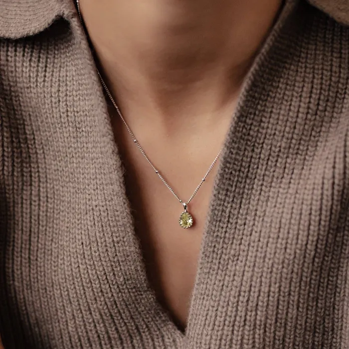 Necklaces Hey Happiness August Peridot Birthstone Necklace Sterling Silver Necklaces Hey Happiness August Peridot Birthstone Necklace Sterling Silver
