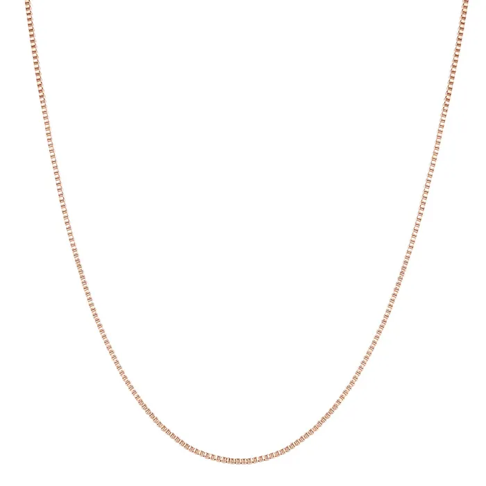 Necklaces Hey Happiness Box Chain Link Necklace Rose Gold