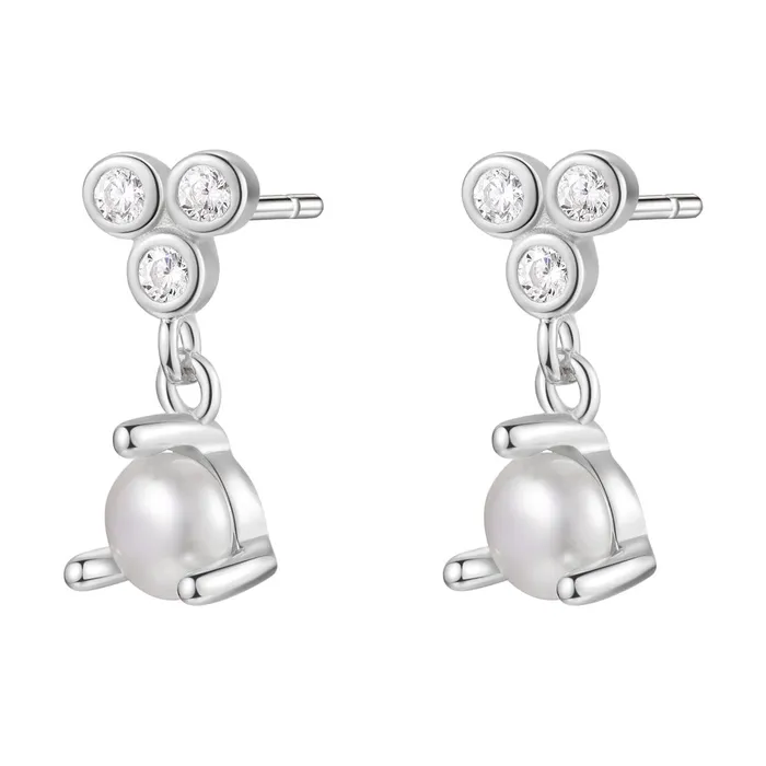 Nest Pearl Stud Earrings Sterling Silver Hey Happiness Earrings
