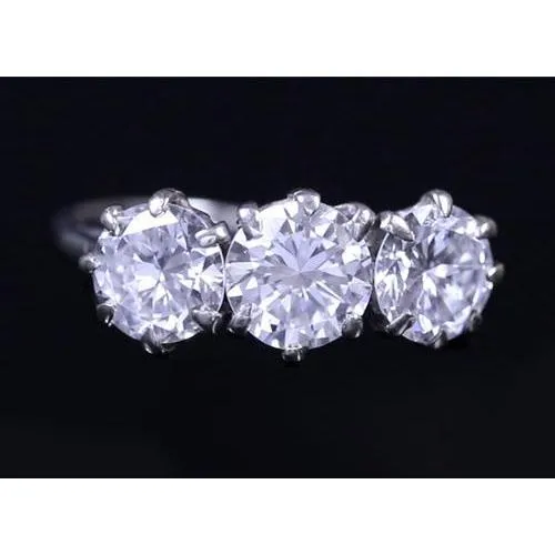Rings 3 Stone Real Natural Earth Mined Diamond Anniversary Ring 225 Carats Claw Prong Set Jewelry GB Rings 3 Stone Real Natural Earth Mined Diamond Anniversary Ring 225 Carats Claw Prong Set Jewelry GB