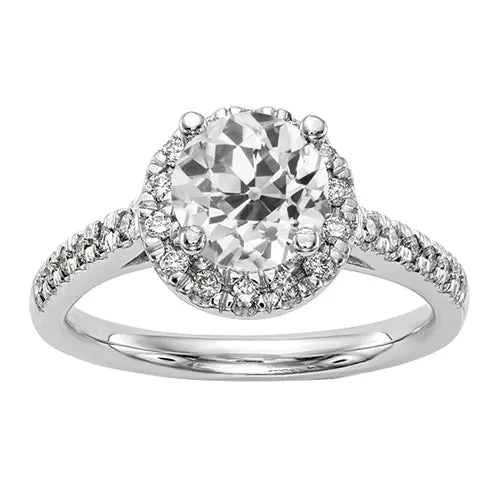 Rings 4 Carats Halo Anniversary Ring Round Old European Natural Earth Mined Diamond Jewelry HarryChadEntcom Rings 4 Carats Halo Anniversary Ring Round Old European Natural Earth Mined Diamond Jewelry HarryChadEntcom