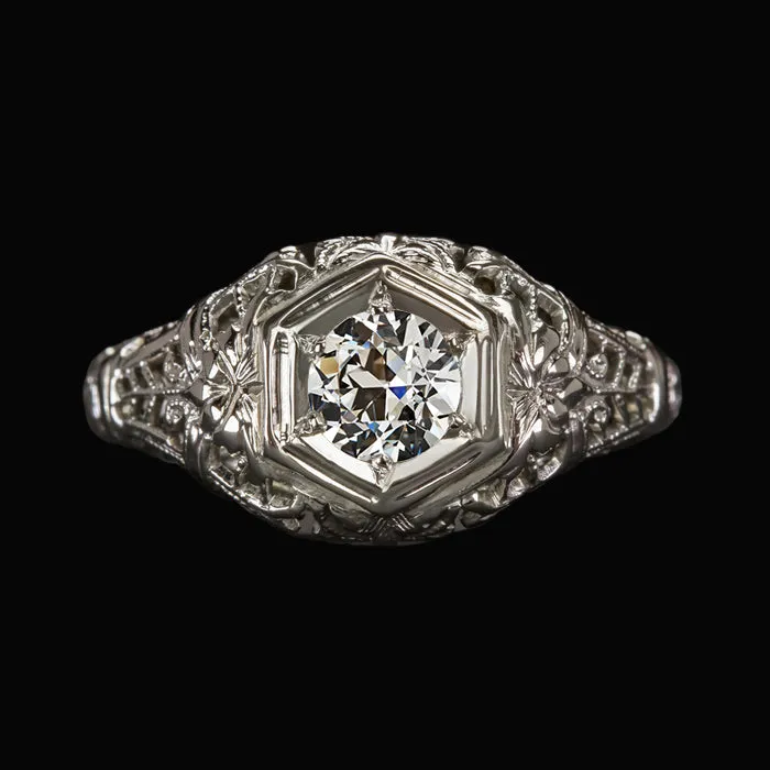 Rings Antique Style Solitaire Ring Old Cut Natural Earth Mined Diamond 150 Carats Filigree HarryChadEntcom Rings Antique Style Solitaire Ring Old Cut Natural Earth Mined Diamond 150 Carats Filigree HarryChadEntcom