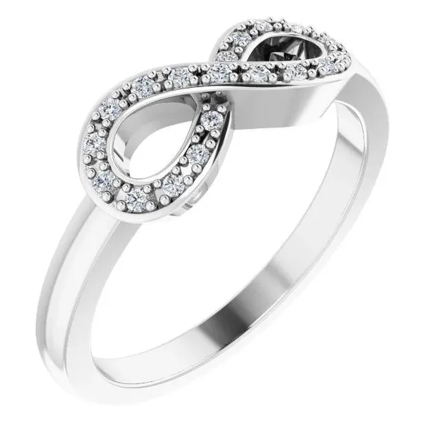 Rings GB 1 Carat Infinity Natural Earth Mined Diamond Ring White Gold 14K Vs1 F Rings GB 1 Carat Infinity Natural Earth Mined Diamond Ring White Gold 14K Vs1 F