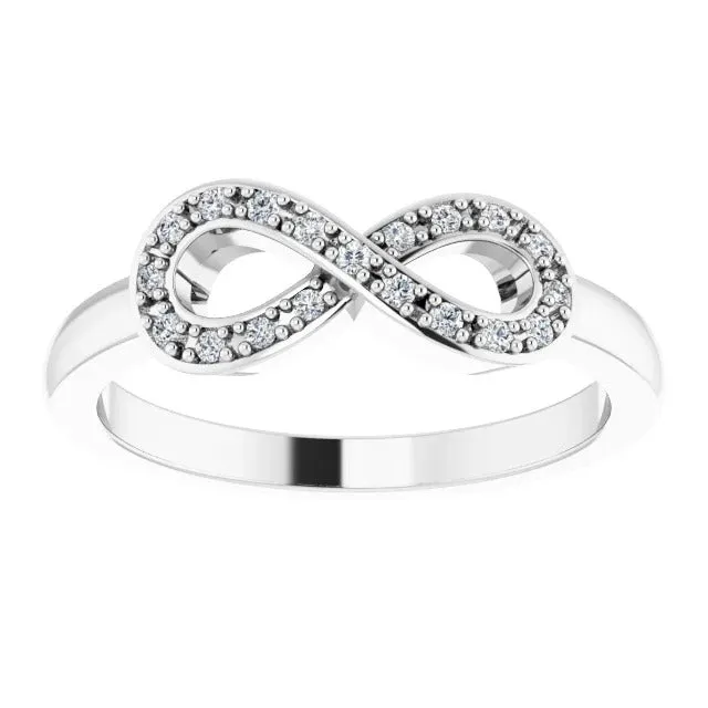 Rings GB 1 Carat Infinity Natural Earth Mined Diamond Ring White Gold 14K Vs1 F Rings GB 1 Carat Infinity Natural Earth Mined Diamond Ring White Gold 14K Vs1 F