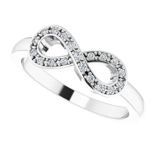 Rings GB 1 Carat Infinity Natural Earth Mined Diamond Ring White Gold 14K Vs1 F Rings GB 1 Carat Infinity Natural Earth Mined Diamond Ring White Gold 14K Vs1 F