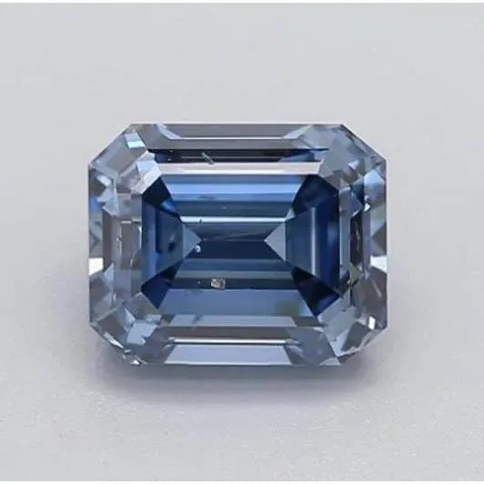 Rings GB 2 Carats Intense Blue Emerald Cut Loose Sapphire