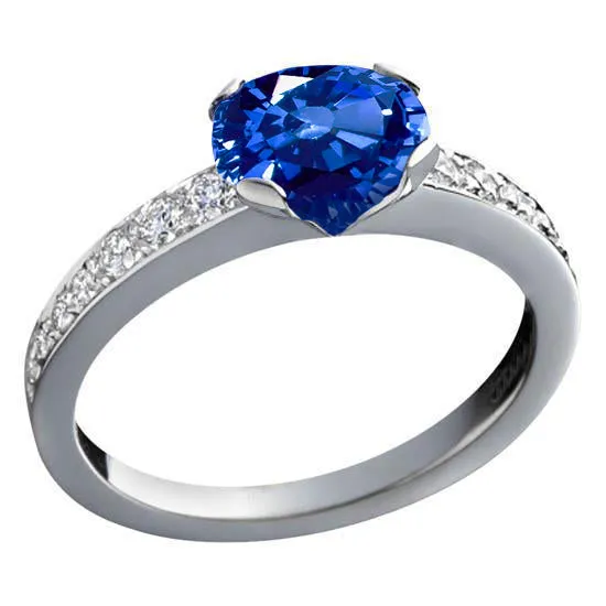 Rings GB 325 Ct Round Sri Lanka Sapphire Natural Earth Mined Diamonds Ring Gold 14K Rings GB 325 Ct Round Sri Lanka Sapphire Natural Earth Mined Diamonds Ring Gold 14K