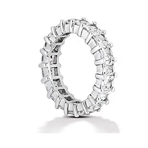 Rings GB 475 Carats Natural Earth Mined Diamonds Eternity Band Princess Cut Jewelry White Gold New Rings GB 475 Carats Natural Earth Mined Diamonds Eternity Band Princess Cut Jewelry White Gold New