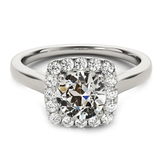 Rings Gold Halo Round Old Mine Cut Natural Earth Mined Diamond Ring Tapered Shank 3 Carats HarryChadEntcom Rings Gold Halo Round Old Mine Cut Natural Earth Mined Diamond Ring Tapered Shank 3 Carats HarryChadEntcom