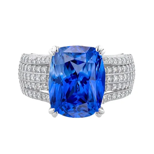 Rings HarryChadEntcom Cushion Cut Sapphire Wedding Ring