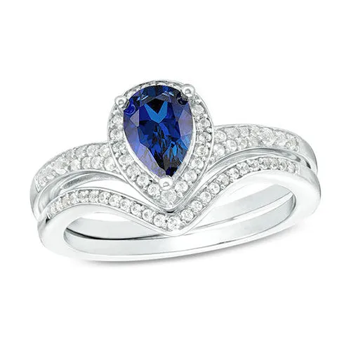 Rings HarryChadEntcom Natural Earth Mined Diamond Halo Engagement Ring Set Pear Cut Blue Sapphire New 4 Carats Rings HarryChadEntcom Natural Earth Mined Diamond Halo Engagement Ring Set Pear Cut Blue Sapphire New 4 Carats