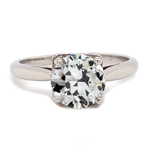 Rings HarryChadEntcom Solitaire Round Old Miner Natural Earth Mined Diamond Ring Tapered Shank 2 Carats Rings HarryChadEntcom Solitaire Round Old Miner Natural Earth Mined Diamond Ring Tapered Shank 2 Carats
