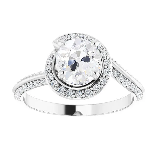 Rings HarryChadEntcom White Gold Old Cut Natural Earth Mined Diamond Halo Ring Prong Set Jewelry 525 Carats Rings HarryChadEntcom White Gold Old Cut Natural Earth Mined Diamond Halo Ring Prong Set Jewelry 525 Carats