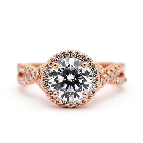 Rings HarryChadEntcom Women Round Natural Earth Mined Diamond Engagement Ring 250 Carats Rose Gold 14k Rings HarryChadEntcom Women Round Natural Earth Mined Diamond Engagement Ring 250 Carats Rose Gold 14k