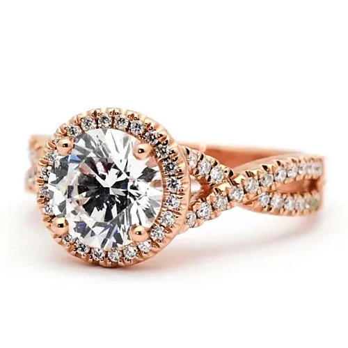 Rings HarryChadEntcom Women Round Natural Earth Mined Diamond Engagement Ring 250 Carats Rose Gold 14k Rings HarryChadEntcom Women Round Natural Earth Mined Diamond Engagement Ring 250 Carats Rose Gold 14k