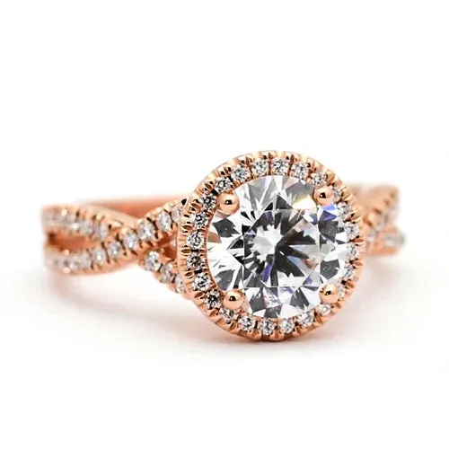 Rings HarryChadEntcom Women Round Natural Earth Mined Diamond Engagement Ring 250 Carats Rose Gold 14k Rings HarryChadEntcom Women Round Natural Earth Mined Diamond Engagement Ring 250 Carats Rose Gold 14k