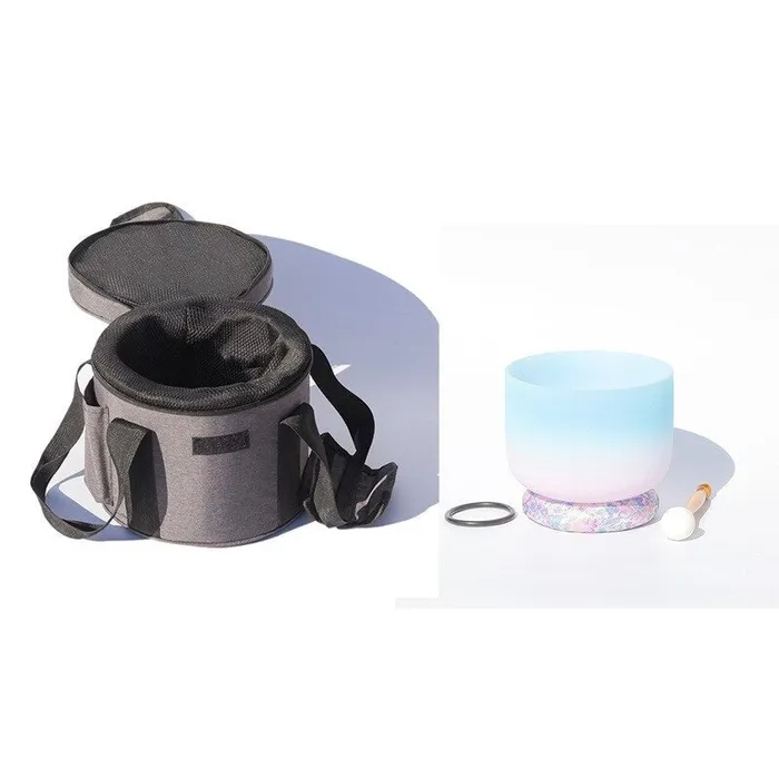 Rings Life Changing Energy 812 Inch BluePink Candy Color Frosted Quartz Singing Bowl FREE Carrying Case Mallet and Oring