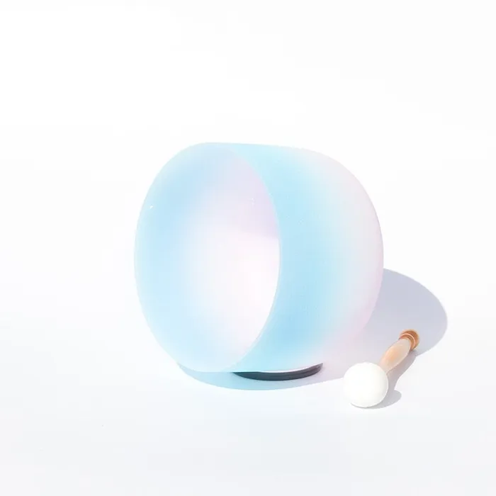 Rings Life Changing Energy 812 Inch BluePink Candy Color Frosted Quartz Singing Bowl FREE Carrying Case Mallet and Oring