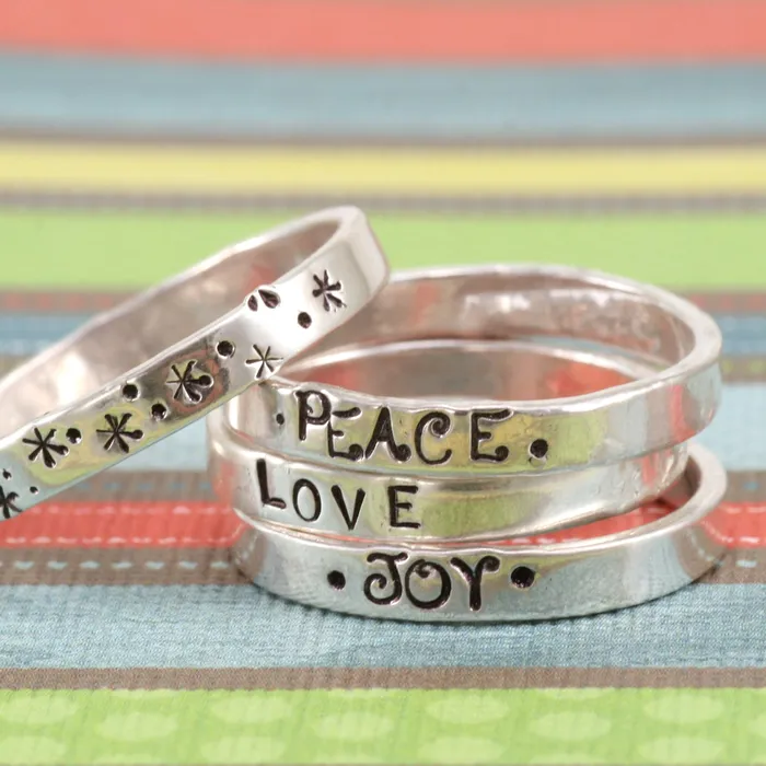 Rings PSV Sterling Silver Ring Stamping Blank 3mm Wide SIZE 9