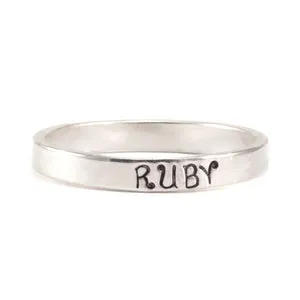 Rings PSV Sterling Silver Ring Stamping Blank 3mm Wide SIZE 9