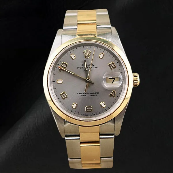 Rings Rolex Oyster Perpetual Date Silver Arabic 34mm Two Tone Watch HarryChadEntcom Rings Rolex Oyster Perpetual Date Silver Arabic 34mm Two Tone Watch HarryChadEntcom