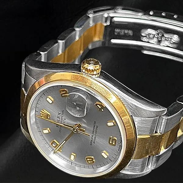 Rings Rolex Oyster Perpetual Date Silver Arabic 34mm Two Tone Watch HarryChadEntcom Rings Rolex Oyster Perpetual Date Silver Arabic 34mm Two Tone Watch HarryChadEntcom
