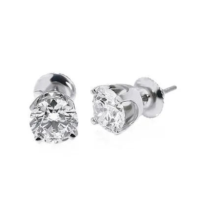 Round Cut 380 Carats Natural Earth Mined Diamonds Lady Studs Earrings Gold White 14K GB Earrings Round Cut 380 Carats Natural Earth Mined Diamonds Lady Studs Earrings Gold White 14K GB Earrings