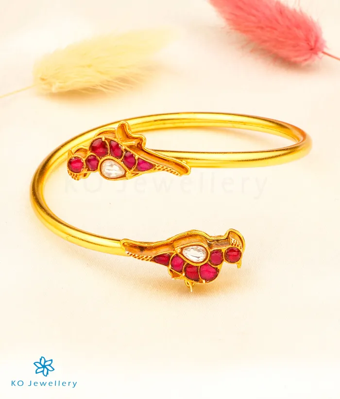Silversmith Bracelets The Chayla Silver Kada Bracelet Red
