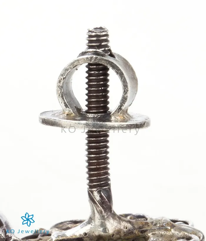 Silversmith Necklaces The Raaga Silver Navratna Thread Necklace Oxidised