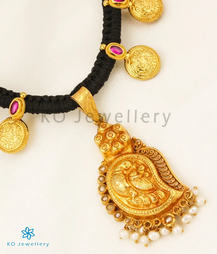 Silversmith Necklaces The Rajavi Silver Peacock Thread Necklace