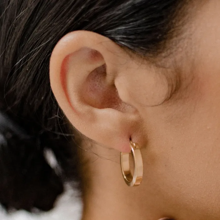 Small Hoop Earrings Gold Hey Happiness Earrings Small Hoop Earrings Gold Hey Happiness Earrings
