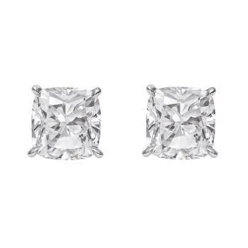 Sparkling Cushion Cut 4 Ct Genuine Natural Earth Mined Diamonds Women Studs Earring White Gold GB Earrings Sparkling Cushion Cut 4 Ct Genuine Natural Earth Mined Diamonds Women Studs Earring White Gold GB Earrings