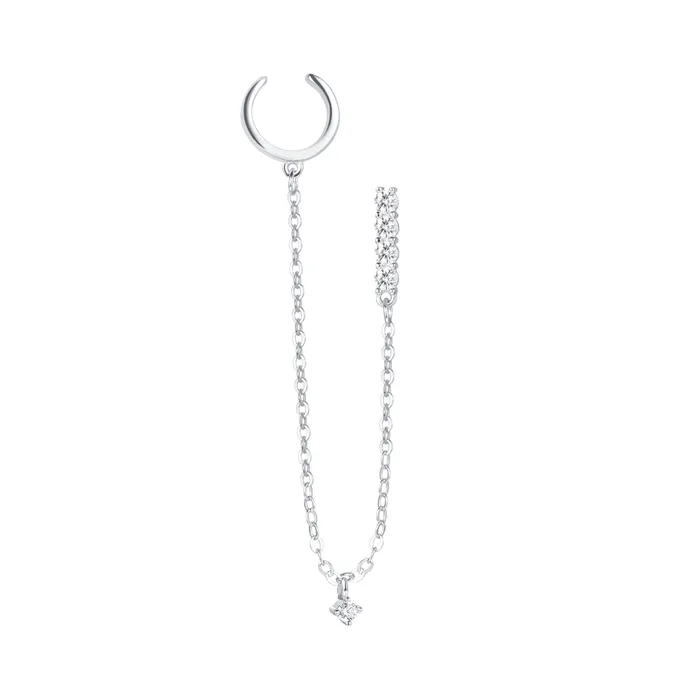 Starlight Ear Cuff Sterling Silver Hey Happiness Earrings