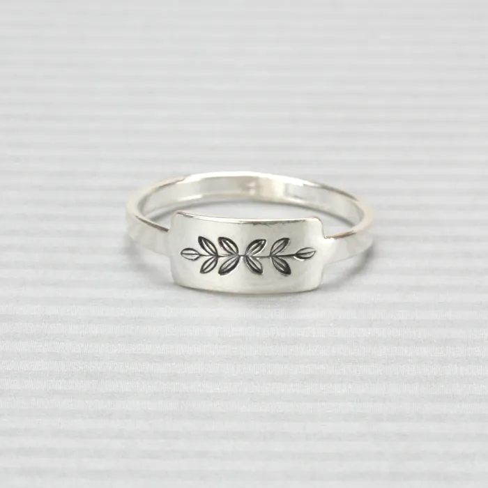Sterling Silver Tab Ring Stamping Blank SIZE 6 PSV Rings