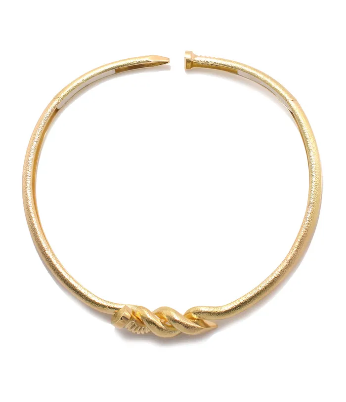 Twisted Nail Collar Hammered 18K Gold David Webb PreStyled Sets