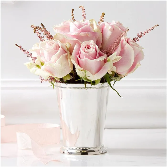 Twos Company Rings Twos Company Mckenzie Mint Julep Vase SilverPlated Brass