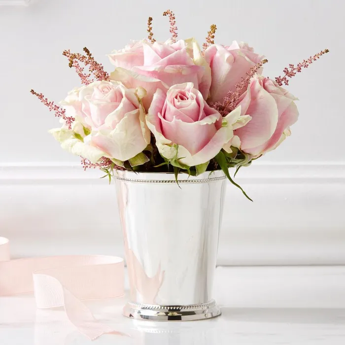 Twos Company Rings Twos Company Mckenzie Mint Julep Vase SilverPlated Brass