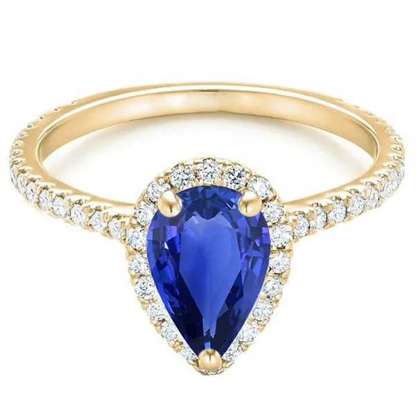 Women Halo Natural Earth Mined Diamond Ring Pear Sri Lankan Sapphire 5 Carats HarryChadEntcom Rings Women Halo Natural Earth Mined Diamond Ring Pear Sri Lankan Sapphire 5 Carats HarryChadEntcom Rings