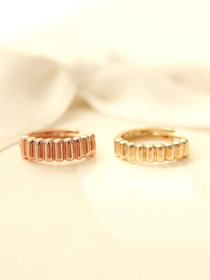 14K Gold Gear Hoop Earring MinimalBijoux Earrings