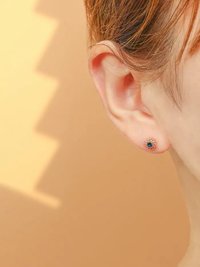 14K Gold Hurricane CZ Labret Piercing 18g16g MinimalBijoux PreStyled Sets