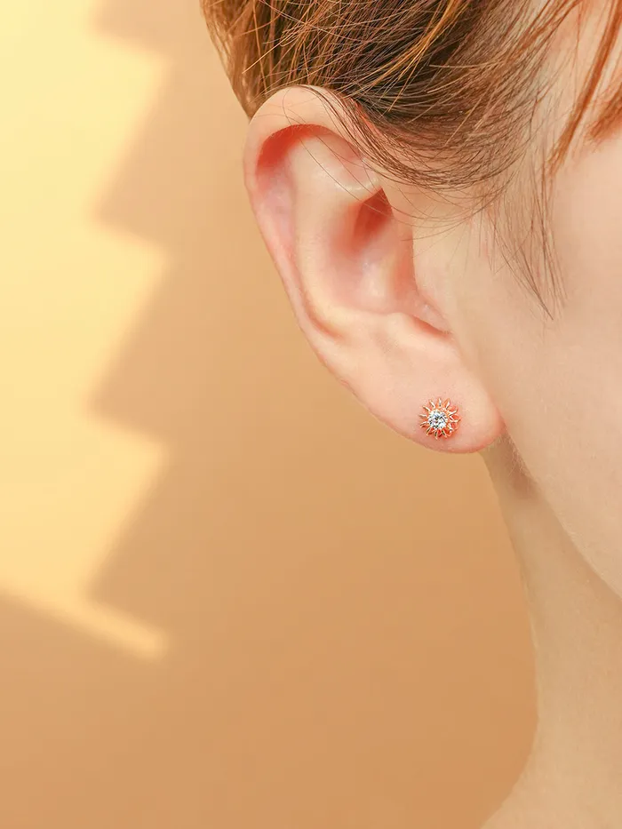 14K Gold Hurricane CZ Labret Piercing 18g16g MinimalBijoux PreStyled Sets