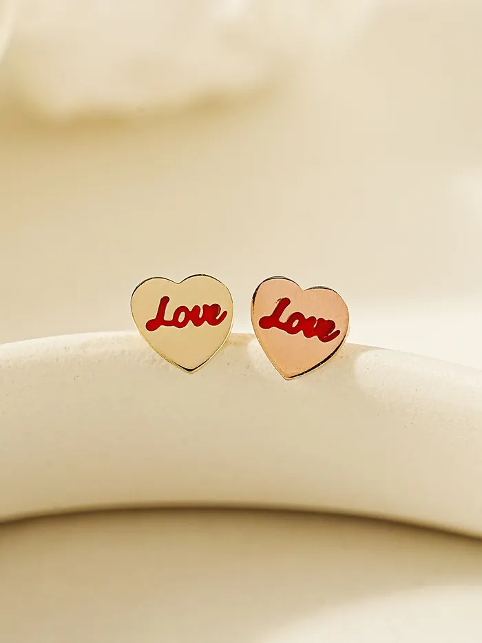 14K Gold Kitsch Love Cartilage Earring 20G MinimalBijoux Earrings