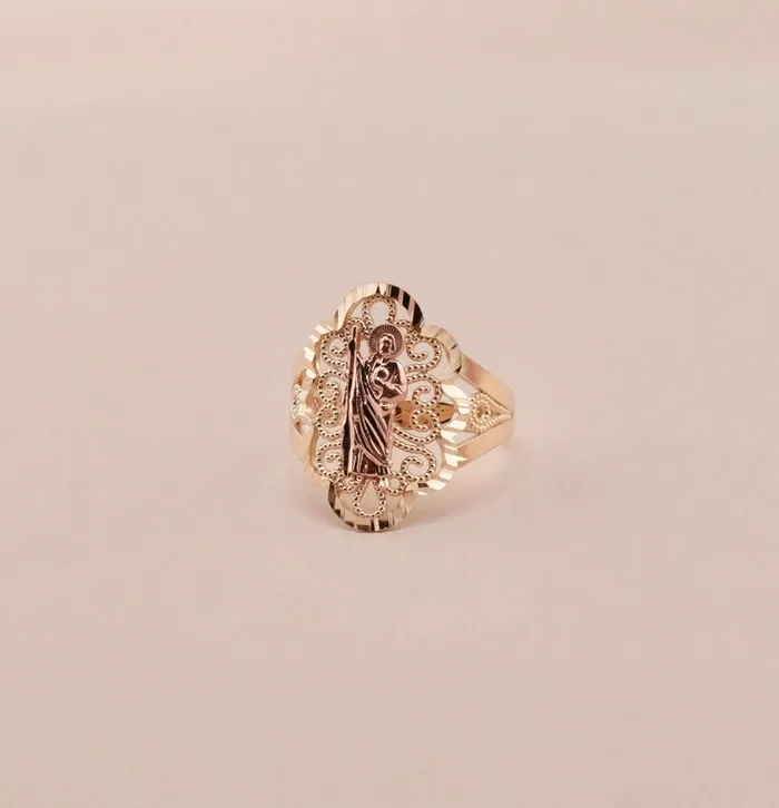 AB and J Rings 14K Gold San Judas Womens Ring RG1799 AB and J Rings 14K Gold San Judas Womens Ring RG1799