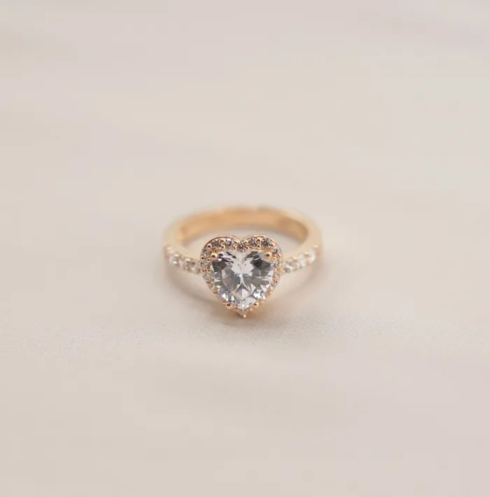 AB and J Rings 14k Gold Womens Heart Ring
