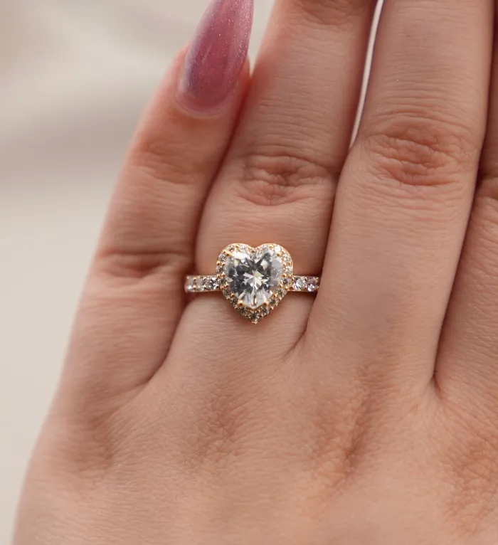 AB and J Rings 14k Gold Womens Heart Ring