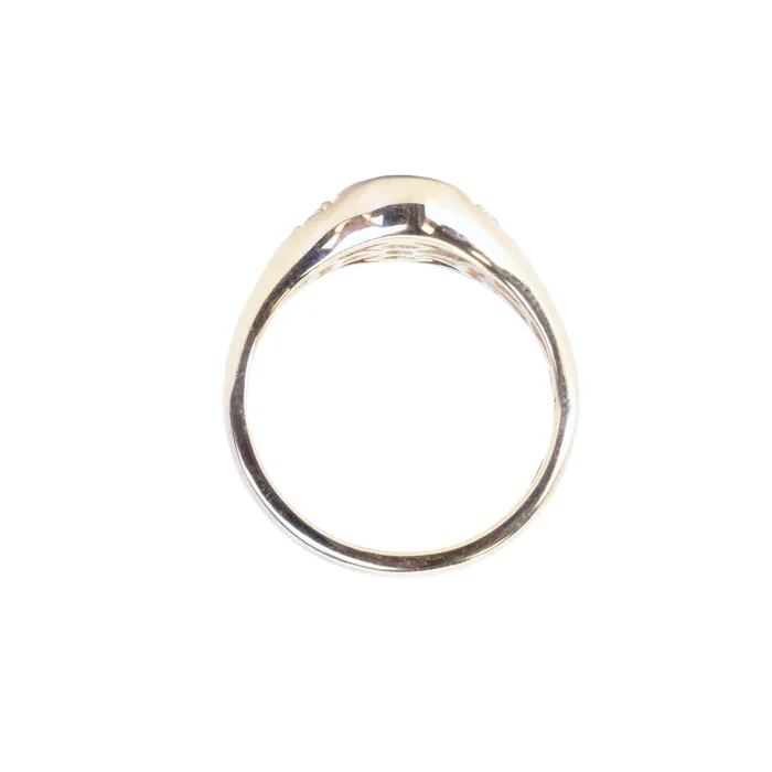 Anueva Jewelry Rings 126ct Oval Green Untreated Montana Sapphire Signet Style Ring with Diamonds in 14k Yellow Gold