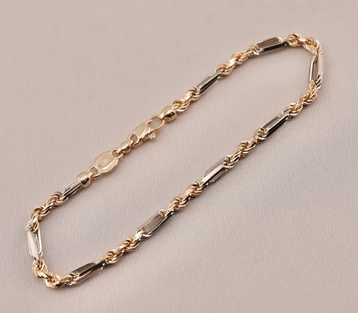 Bracelets 14K Gold Solid Milano Bracelet 35mm CH397 8 Inch AB and J