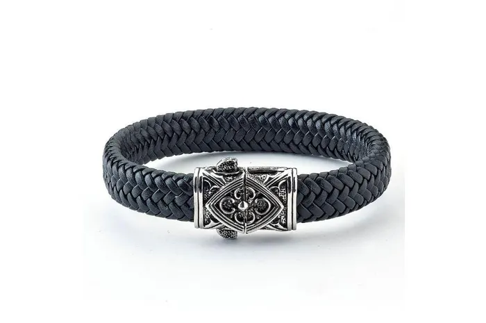 Bracelets Samuel B Floral Filigree Leather Bracelet